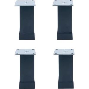 Gürçay Hırdavat Kare Mobilya Ayağı Siyah 10CM (4 Adet)