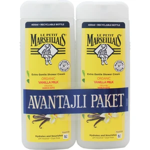 Le Petit Marseillais Ekstra Yumuşak Formüllü Organik Vanilya Sütü Duş Jeli 2 x 400 ml