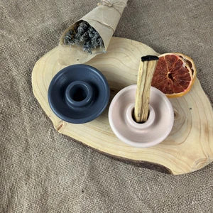 Oasis Decoration Beton Palo Santo 2'li Tütsülük, Ağaç ve Çubuk Tütsü Için Tütsü Tabağı
