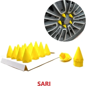 NKT GROUP Sivri Mermi Bijon Kapağı Sökme Aparatlı 20 Li Set Sarı 17 mm