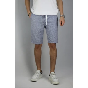 Erkek Yazlık Pamuk-keten Bel Lastikli Cepli Şort&bermuda