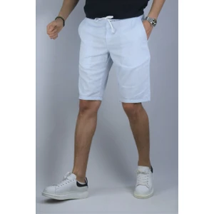 Erkek Yazlık Pamuk Keten Lastikli Şort
