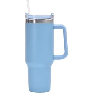 40OZ Paslanmaz Çelik Kahve Kupası Büyük Kapasiteli Araba Vakum Şişesi Seyahat Termos (Yurt Dışından)