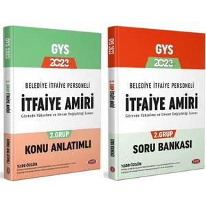 Data Yayınları 2023 GYS Belediye Itfaiye Amiri 2. Grup Konu - Soru 2'li Set Görevde Yükselme