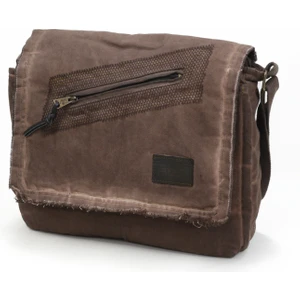 Old Cotton Cargo 7136 Kahverengi Büyük Günlük Omuz Postacı Kanvas Okul 14 Inch Laptop Çantası