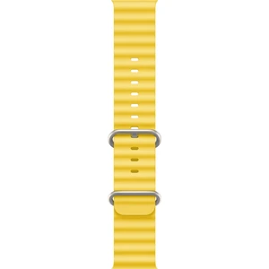 Ocean Loop Silikon Kordon, Apple Watch Series SE/10/9/8/7/6/5/4/3 ile Uyumlu, 42mm/41mm/40mm/38mm, Sarı