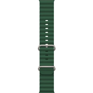 Ocean Loop Silikon Kordon, Apple Watch Series SE/11/10/9/8/7/6/5/4/3 ile Uyumlu, 49mm/46mm/45mm/44mm, Çam Yeşili