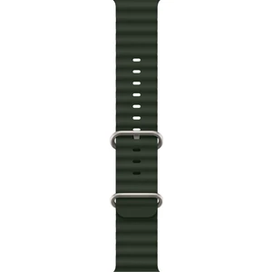 Ocean Loop Silikon Kordon, Apple Watch Series SE/10/9/8/7/6/5/4/3 ile Uyumlu, 42mm/41mm/40mm/38mm, Zeytin Yeşili
