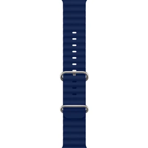 Ocean Loop Silikon Kordon, Apple Watch Series SE/11/10/9/8/7/6/5/4/3 ile Uyumlu, 42mm/41mm/40mm/38mm, Lacivert