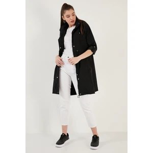 Regular Fit Çıkarılabilir Kapüşonlu Ince Mevsimlik Mont Bayan Mont 497SEZEN