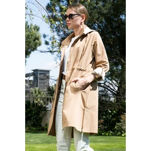 Regular Fit Çıkarılabilir Kapüşonlu Ince Mevsimlik Mont Bayan Mont 497SEZEN