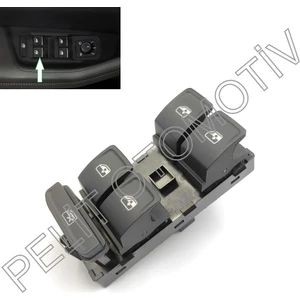 Pelit Otomotiv Leon Sol Dörtlü Cam Açma Düğmesi 5G0959857F Whs