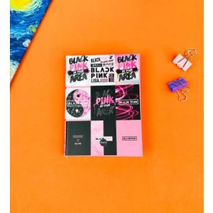Black Pink Tasarımlı Sert Kapaklı Mini Defter