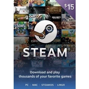 Steam Gift Card (US) 15 USD