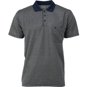 Erkek Polo Yaka Şık Desenli Cepli Kısa Kollu Normal Kesim Tam Kalıp Premium Pamuklu Kumaş T-Shirt