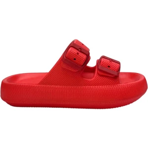 Unisex Kırmızı Çift Tokalı Medikal Hafif Eva Terlik