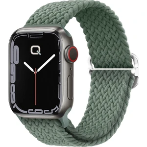 Apple Watch Series SE/10/9/8/7/6/5/4/3/Ultra Uyumlu 49mm-46mm-45mm-44mm-42mm Ayarlanabilir Tokalı Örgü Kordon Zeytin Yeşili