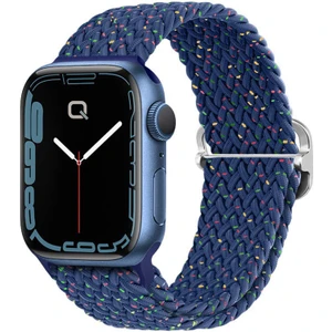 Apple Watch Series SE/11/10/9/8/7/6/5/4/3 ile Uyumlu 42mm-41mm-40mm-38mm Ayarlanabilir Tokalı Örgü Kordon Blue Unity