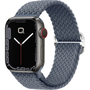 Apple Watch Series SE/10/9/8/7/6/5/4/3/Ultra Uyumlu 49mm-46mm-45mm-44mm-42mm Ayarlanabilir Tokalı Örgü Kordon Barut Grisi