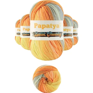 5 Adet Batik Chunky Örgü Ipi Yünü Tüm Kıyafetlere Uygun - 108