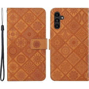 Samsung Galaxy A24 4g Için Damgalı Telefon Kılıfı Stand Cüzdanlı Baskalı Çiçek Deri Telefon Kapağı (Yurt Dışından)