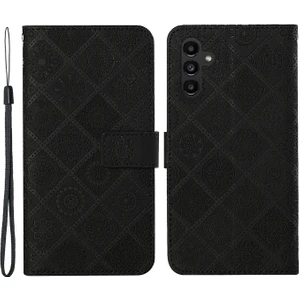 Samsung Galaxy A24 4g Için Damgalı Telefon Kılıfı Stand Cüzdanlı Baskalı Çiçek Deri Telefon Kapağı (Yurt Dışından)