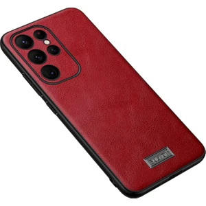 Samsung Galaxy S23 Ultra Hafif Pu Deri Kaplamalı Tpu + Pc Anti-Damla Telefon Kasası Koruyucu Cep Telefonu Kapağı (Yurt Dışından)