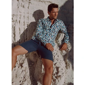 Mr. Mood Normal Bel Standart Lacivert Erkek Bermuda Şort Mr Tanger Shorts