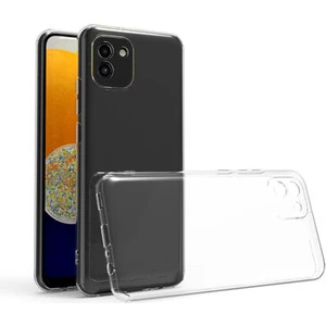 Samsung Galaxy A03 ile Uyumlu Kılıf Şeffaf Kamera Korumalı Esnek Silikon Telefon Kılıfı Kapak