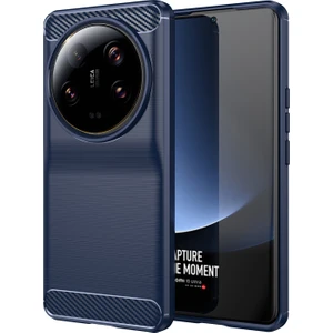 Karbon Fiber Doku Tpu Tpu, Xiaomi 13 Ultra, Kazık Dayanıklı Fırçalı Telefon Koruyucu Kapak - Mavi (Yurt Dışından)
