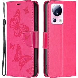 Lr Joyful Xiaomi 13 Lite / Civi 2 5g Telefon Deri Kılıf Cüzdan Stand Butterfly Baskalı Telefon Kapağı Kayışlı (Yurt Dışından)