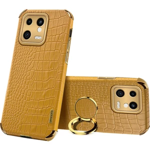 Lr Joyful Xiaomi 13 5g Pu Deri + Tpu Telefon Kılıfı 6d Kickstandlı Elektrokürlü Timsah Doku Kapağı (Yurt Dışından)