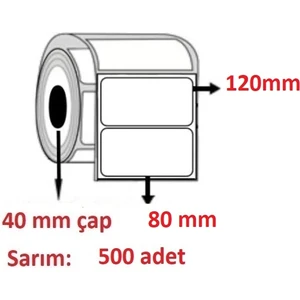 Özsaraç Etiket 80X120 Kuşe  Etiket ( 500 Lü )