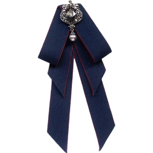 Kadınlar Bow Tie Vintage College Style Rhinestone Kravat Balo Hediye Elbisesi Lacivert (Yurt Dışından)
