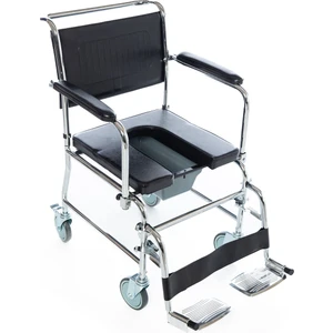 R489 Banyo Tuvalet Tekerlekli Sandalye - Sürgülü Tuvalet Sandalyesi