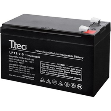 Ttec 12 Volt 7 AMPER(12V/7AH) Base Bakımsız Kuru Akü Fiyatı