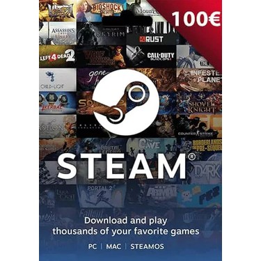 Steam Gift Card 100 Euro Fiyatı, Taksit Seçenekleri Ile Satın Al