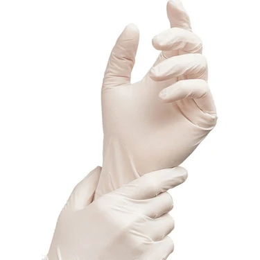 Platin Gloves Lateks Pudrasız Beyaz Eldiven 100'LÜ