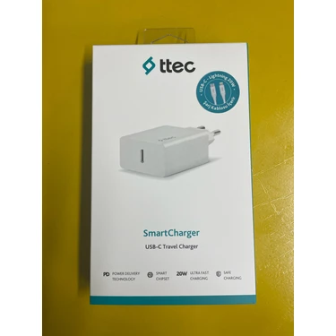 Ttec 2SCS22BL Ttec Smartcharger Pd 20W Seyahat Hızlı Şarj Aleti+Usb-C - Lightning 150CM Kablo