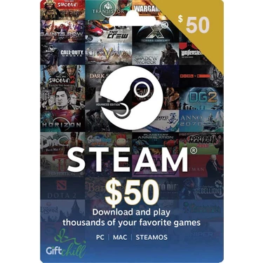 Steam Gift Card (Us) 50