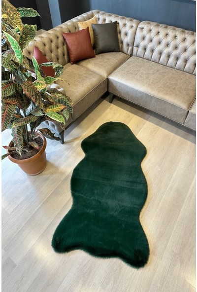 Allstar Carpet Tavşan Tüyü Post Kesim Premium Kalite Tüy Dökmez Halı Petrol Yeşili