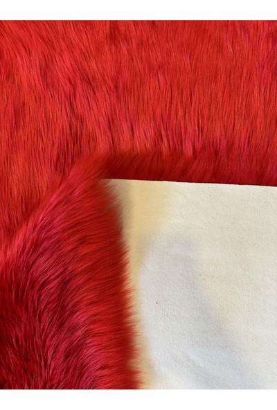 Allstar Carpet Kuzu Post Peluş Premium Uzun Tüylü Yumuşacık Halı Kırmızı