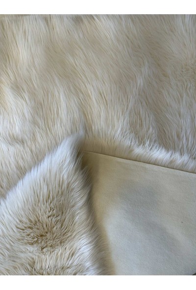 Allstar Carpet Kuzu Post Peluş Premium Uzun Tüylü Yumuşacık Halı Krem