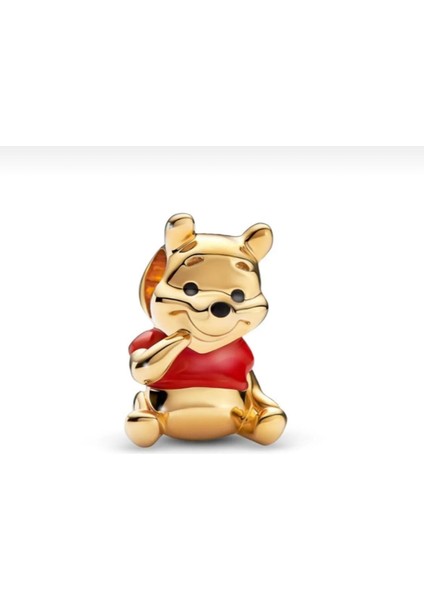 Hatay Src Disney Winnie The Pooh Charm 925 Ayar Gümüş Altın Kaplama