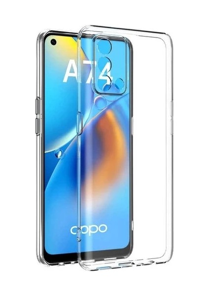 Oppo A74 2.0 MM Korumalı Şeffaf Silikon Kılıf
