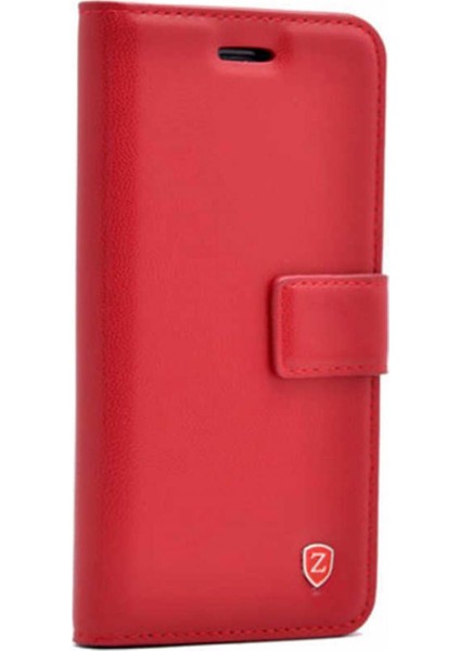 Reeder P13 Blue Max Pro Cüzdanlı Standlı Kapaklı Kılıf Kırmızı