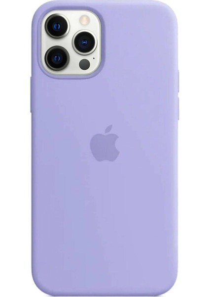 Apple iPhone 11 Pro Max Uyumlu Logolu Içi Kadife Altı Açık Lansman Mor Silikon Kılıf