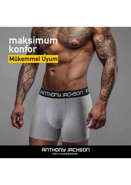 Likralı 6'lı Kutu Premium Erkek Boxer Merlin