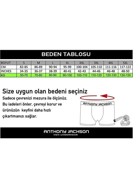 Likralı 6'lı Kutu Premium Erkek Boxer Merlin