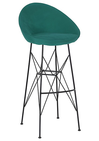 Sembol Tel Ayak Küçük Bar Sandalyesi 75.cm